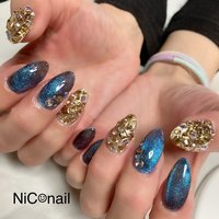 ゴールド 金 ストーン埋め尽くしのネイルデザイン ネイルブック