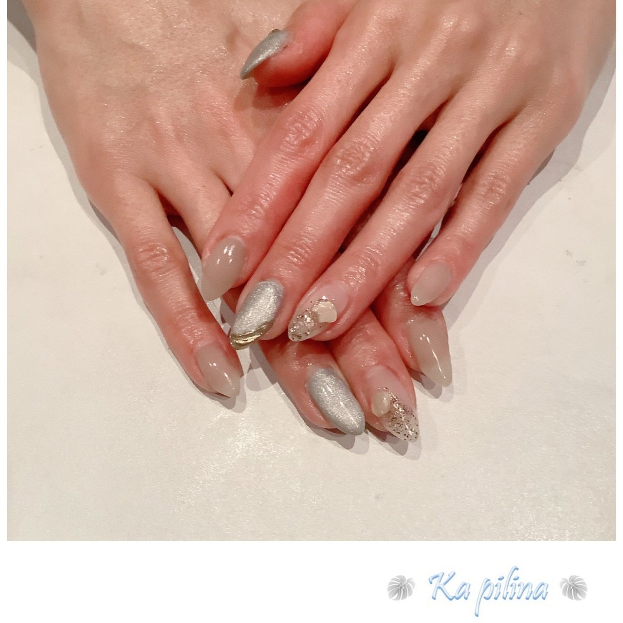 オールシーズン オフィス デート 女子会 ハンド Kapilinaのネイルデザイン No ネイルブック