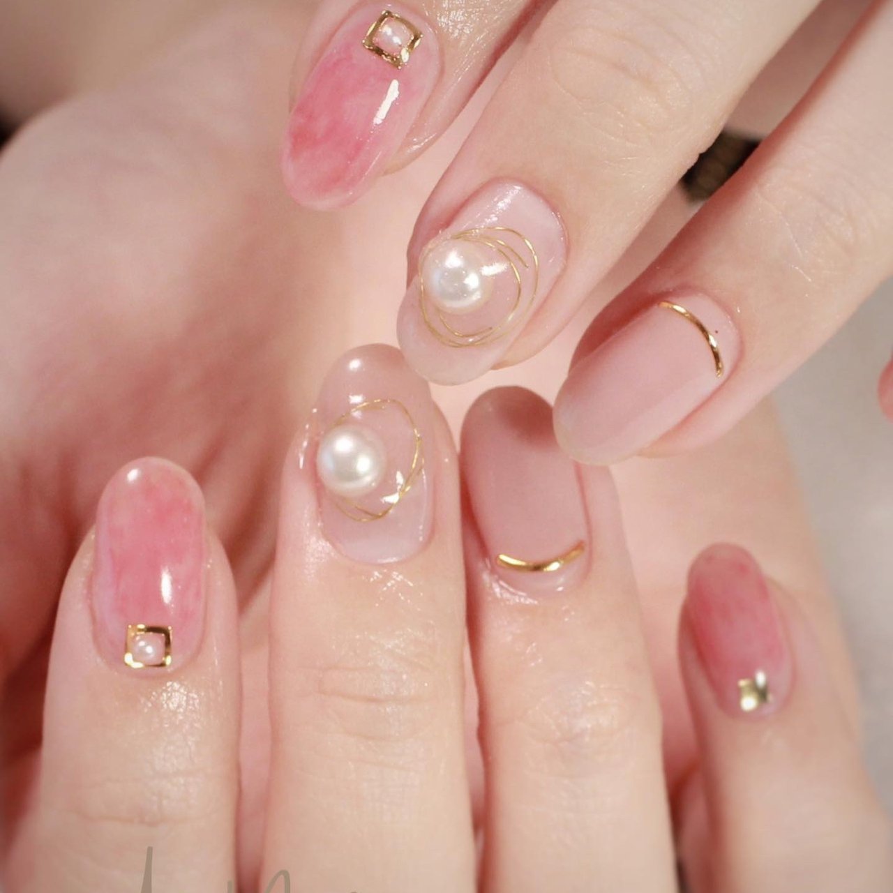 春 オールシーズン オフィス 女子会 ハンド 愛知県尾張旭市 旭前駅 Ai Nails アイネイルズのネイルデザイン No ネイルブック