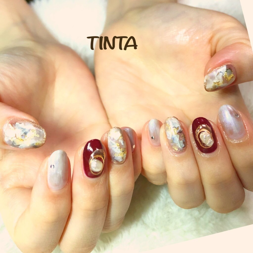 冬 オフィス デート 女子会 ハンド Nail Tinta14のネイルデザイン No ネイルブック