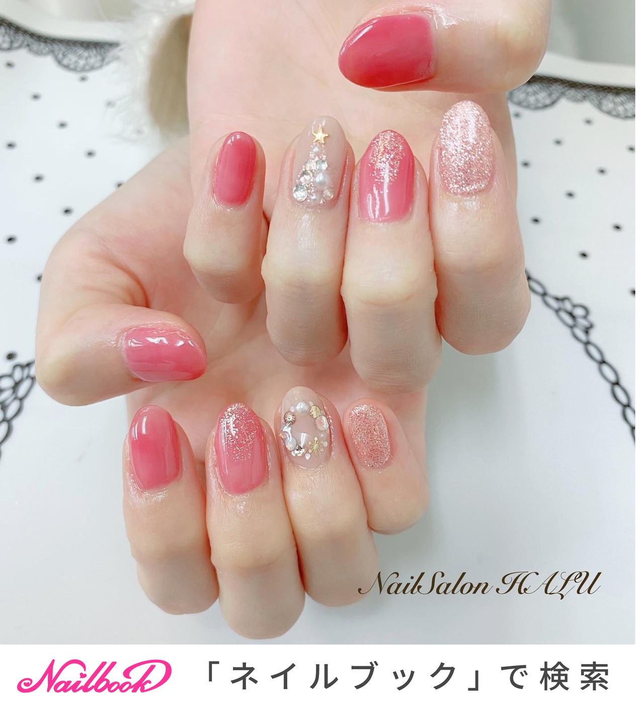 冬/クリスマス/オフィス/パーティー/ハンド - nail_haluのネイルデザイン[No.6040509]｜ネイルブック