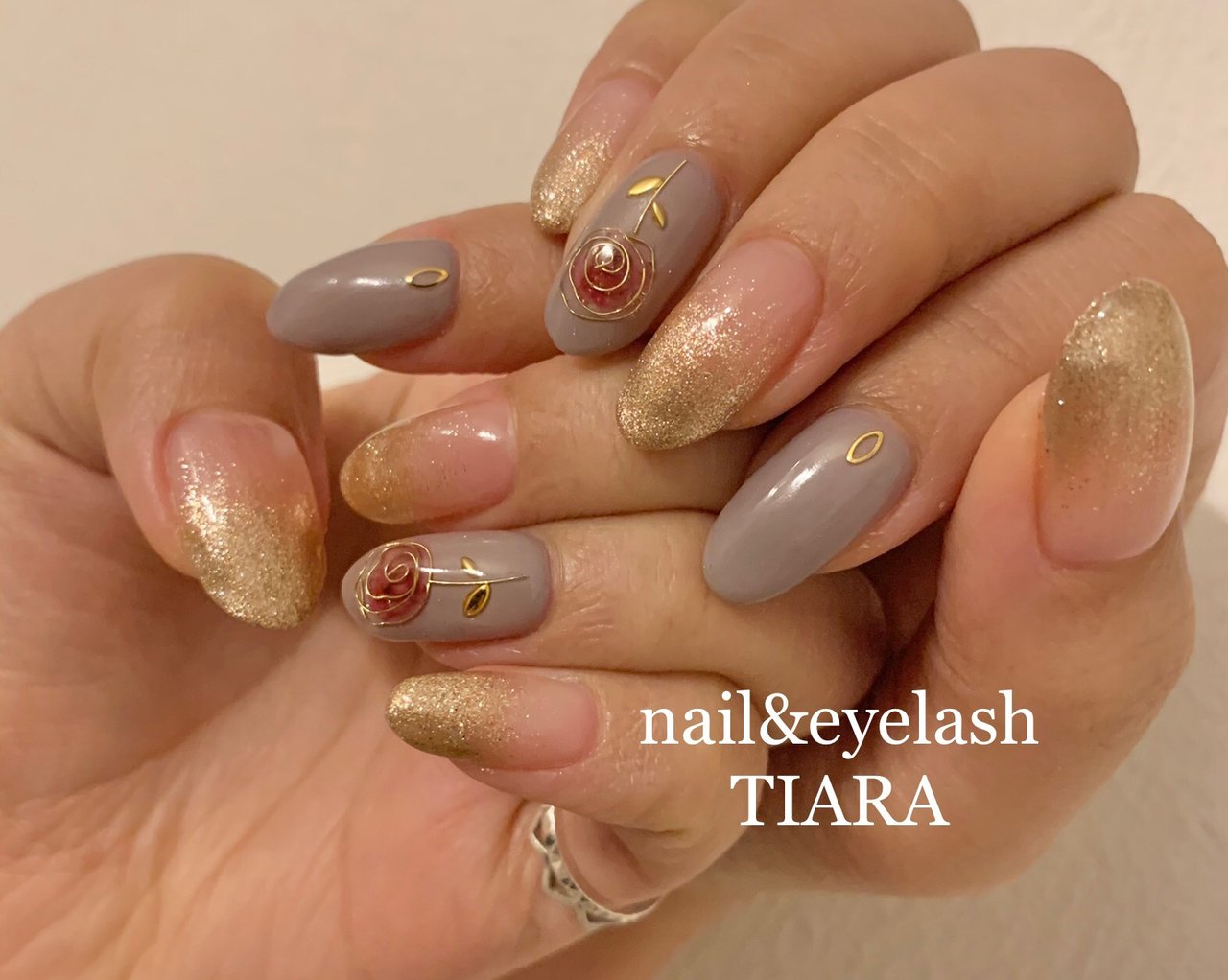 オールシーズン オフィス デート ハンド シンプル Tiaraのネイルデザイン No ネイルブック