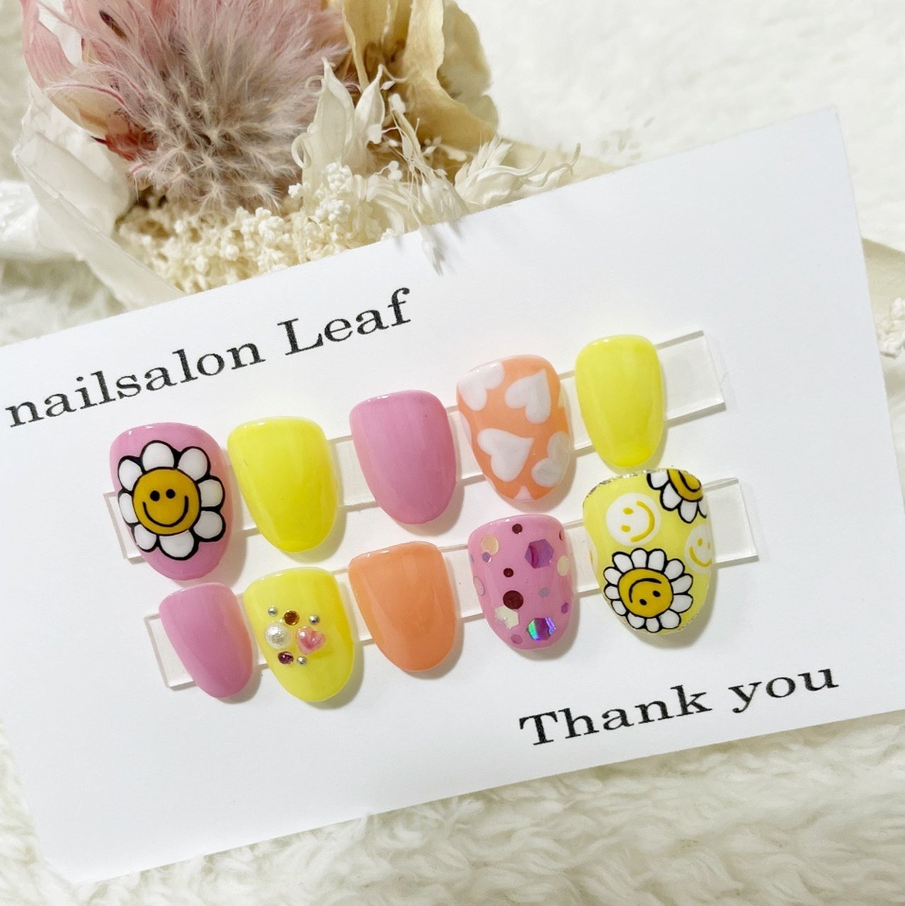 春 オールシーズン 旅行 ハンド ビジュー Nailsalon Leaf のネイルデザイン No ネイルブック