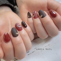 冬 マット 赤のネイルデザイン ネイルブック