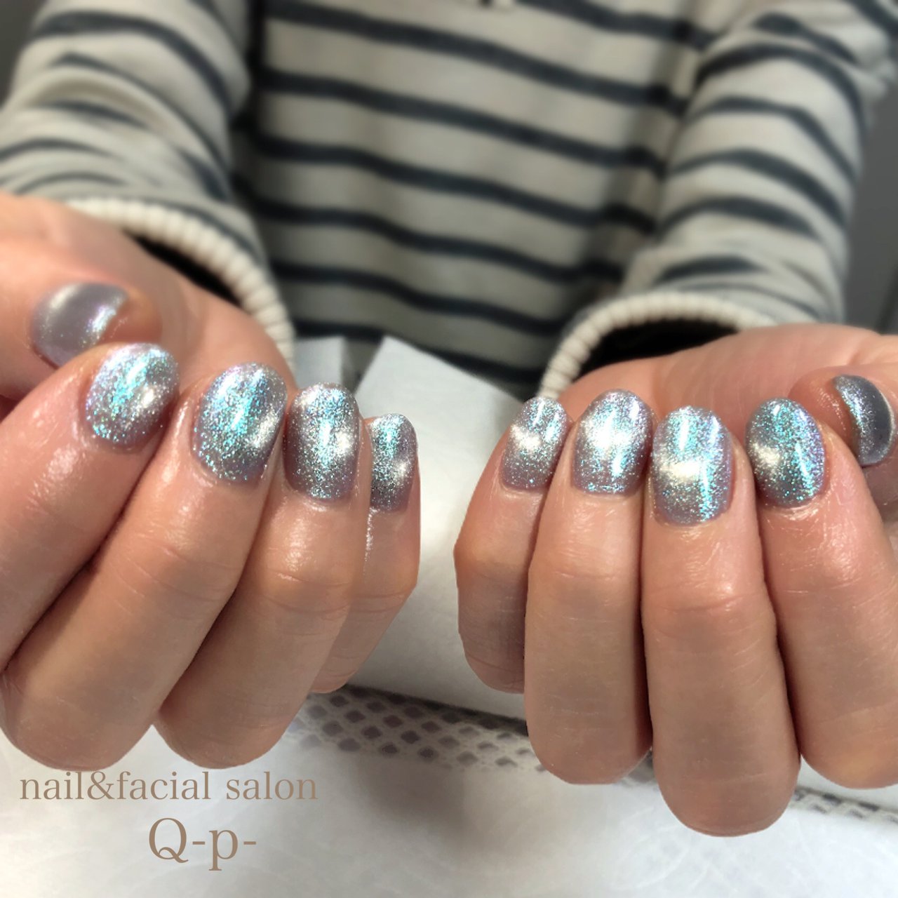 オールシーズン ハンド ワンカラー マグネット 水色 Nailsalonq P のネイルデザイン No ネイルブック