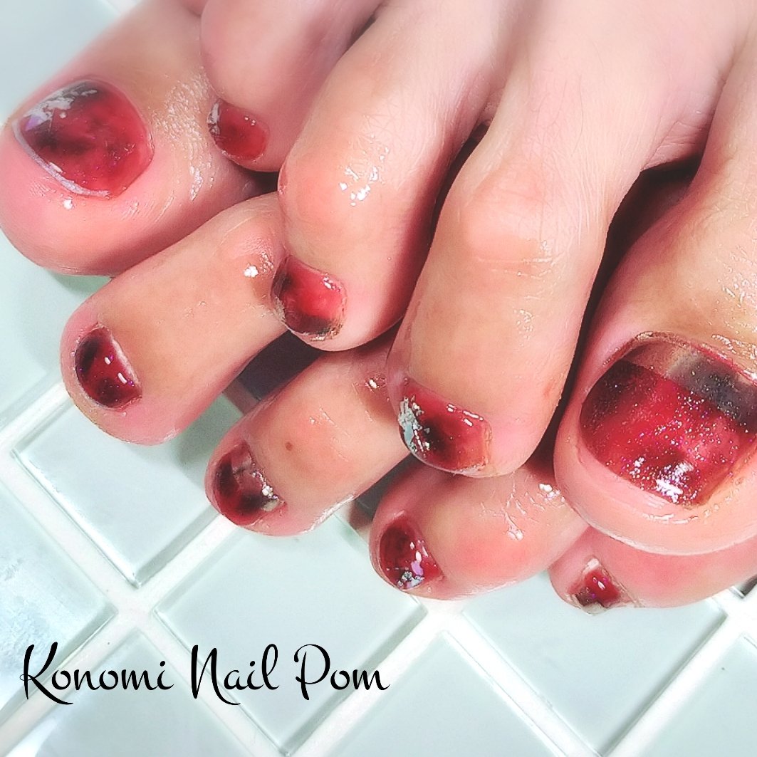 冬 パーティー デート 女子会 フット Nail Salon Pomのネイルデザイン No ネイルブック