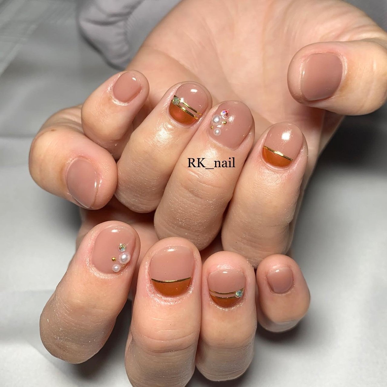 春 秋 オールシーズン 入学式 ハンド Rk Nail ｱｰﾙｹｲﾈｲﾙ のネイルデザイン No ネイルブック