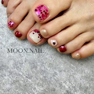 21年 新着順 フット ハートホロネイルのネイルデザイン ネイルブック