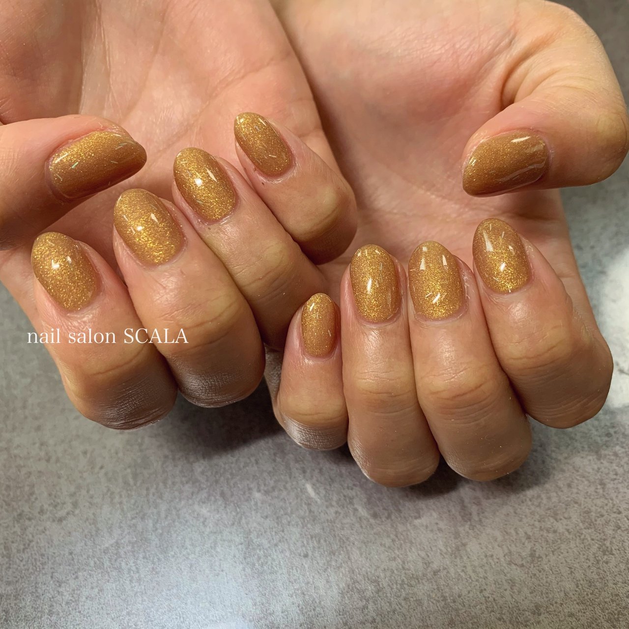 オールシーズン ハンド ラメ ワンカラー ショート Nail Salon Scalaのネイルデザイン No ネイルブック