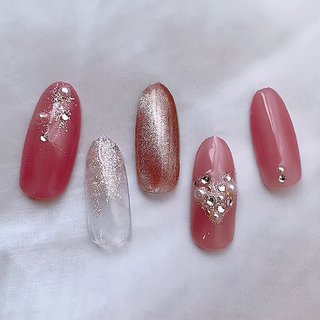 21年 新着順 ハート ハートネイル 都営新宿線のネイルデザイン ネイルブック