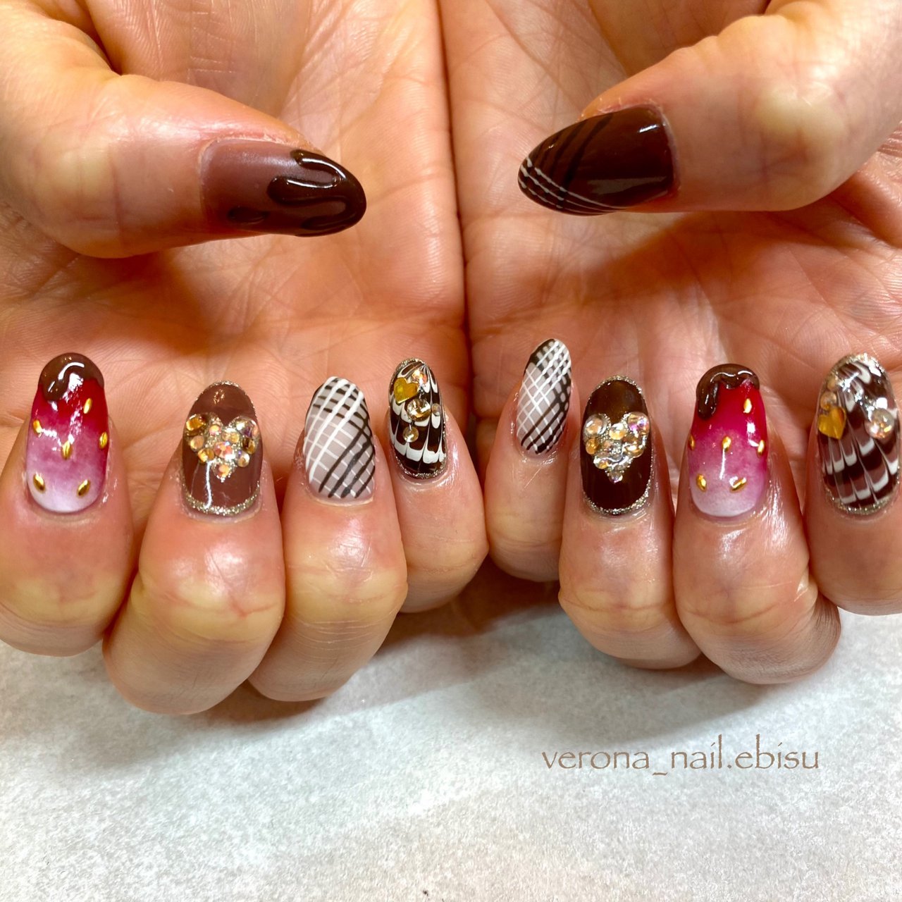春 バレンタイン オフィス パーティー ハンド Veronaのネイルデザイン No ネイルブック