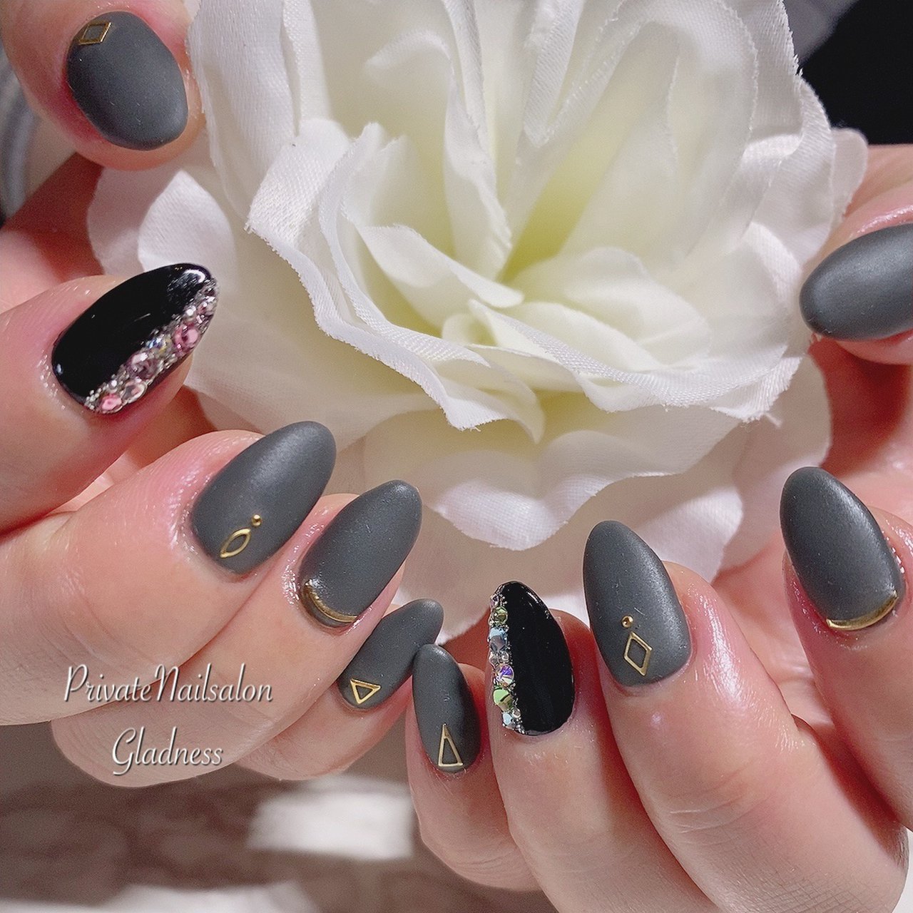 秋 冬 ハンド マット ミディアム Nailsalon Gladnessのネイルデザイン No ネイルブック