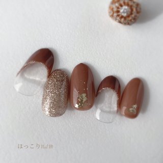 チョコレート色のネイルデザイン ネイルブック