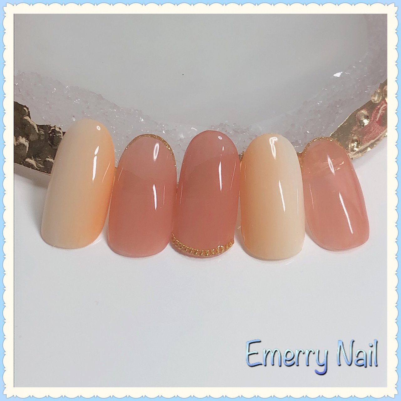 春 オフィス ハンド シンプル グラデーション Emerry Nail えみのネイルデザイン No ネイルブック