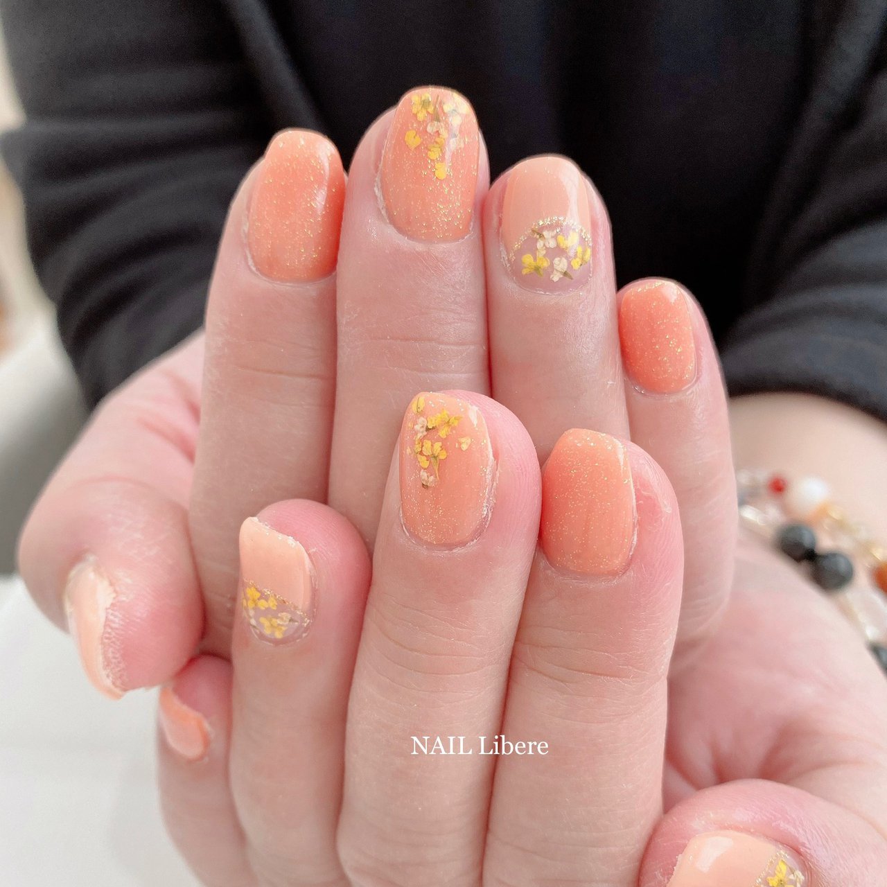 春 夏 オレンジ お客様 Nail Libereのネイルデザイン No ネイルブック