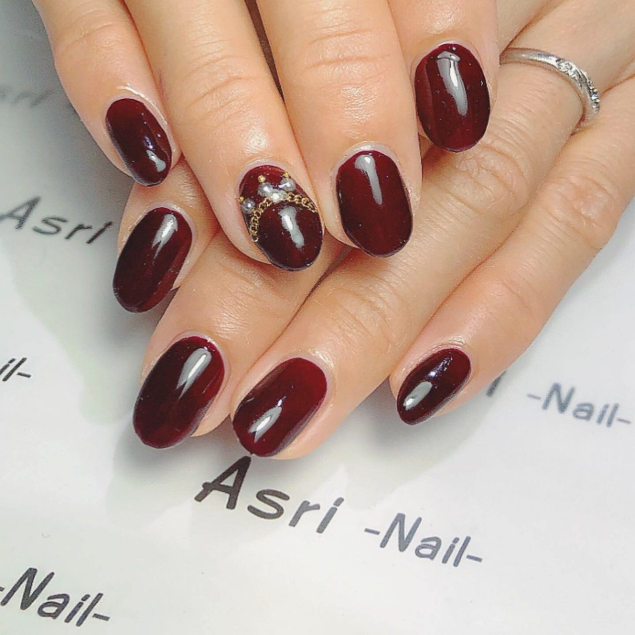 オールシーズン バレンタイン ハンド ショート パープル Makiのネイルデザイン No ネイルブック