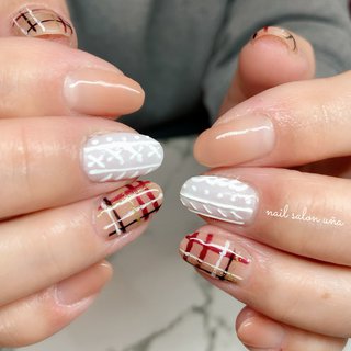 バーバリーチェックのネイルデザイン ネイルブック