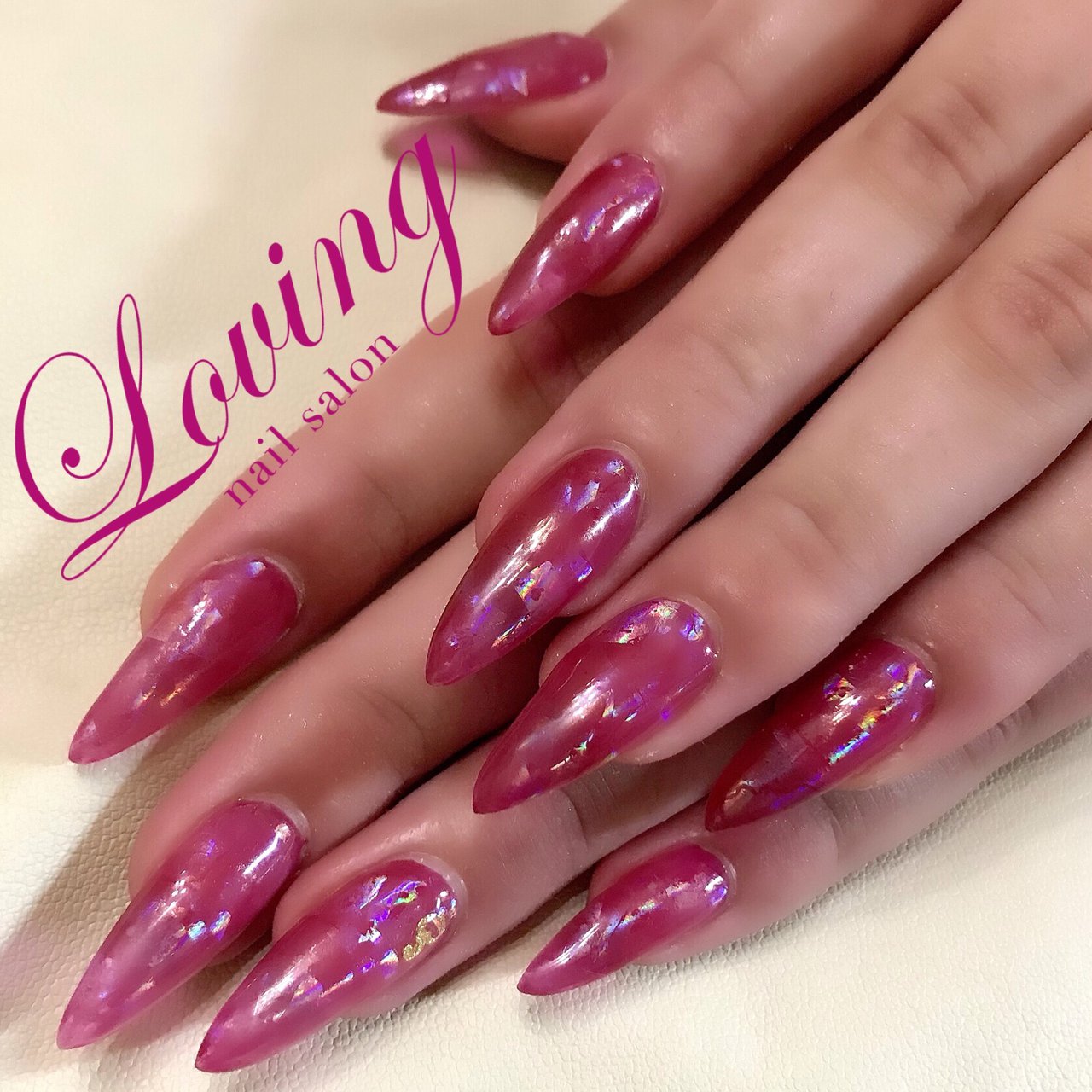 オールシーズン ハンド シンプル ロング レッド Lovingのネイルデザイン No ネイルブック