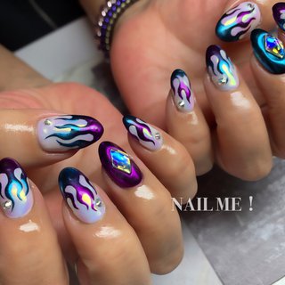 ファイヤーパターンのネイルデザイン ネイルブック