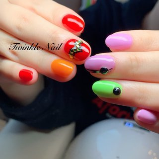 痛ネイル レッド パープルのネイルデザイン ネイルブック