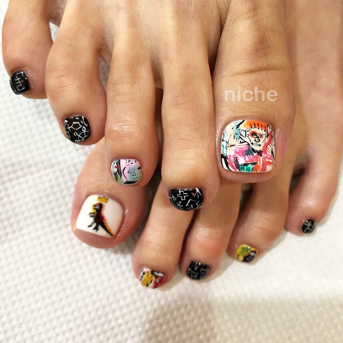 夏 オールシーズン リゾート フット キャラクター Nailsalonniche ネイルサロンニッチのネイルデザイン No ネイル ブック