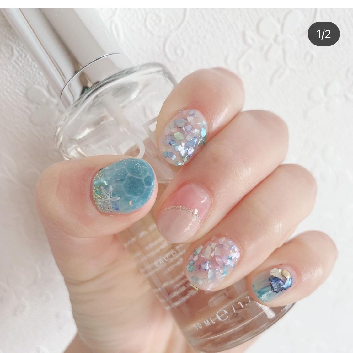 夏 海 リゾート シェル ベージュ Seripyonのネイルデザイン No ネイルブック