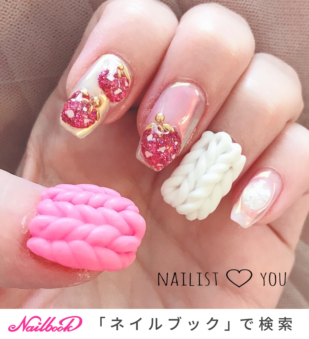 ニット セルフネイルのネイルデザイン ネイルブック