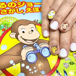 おさるのジョージネイルのネイルデザイン ネイルブック