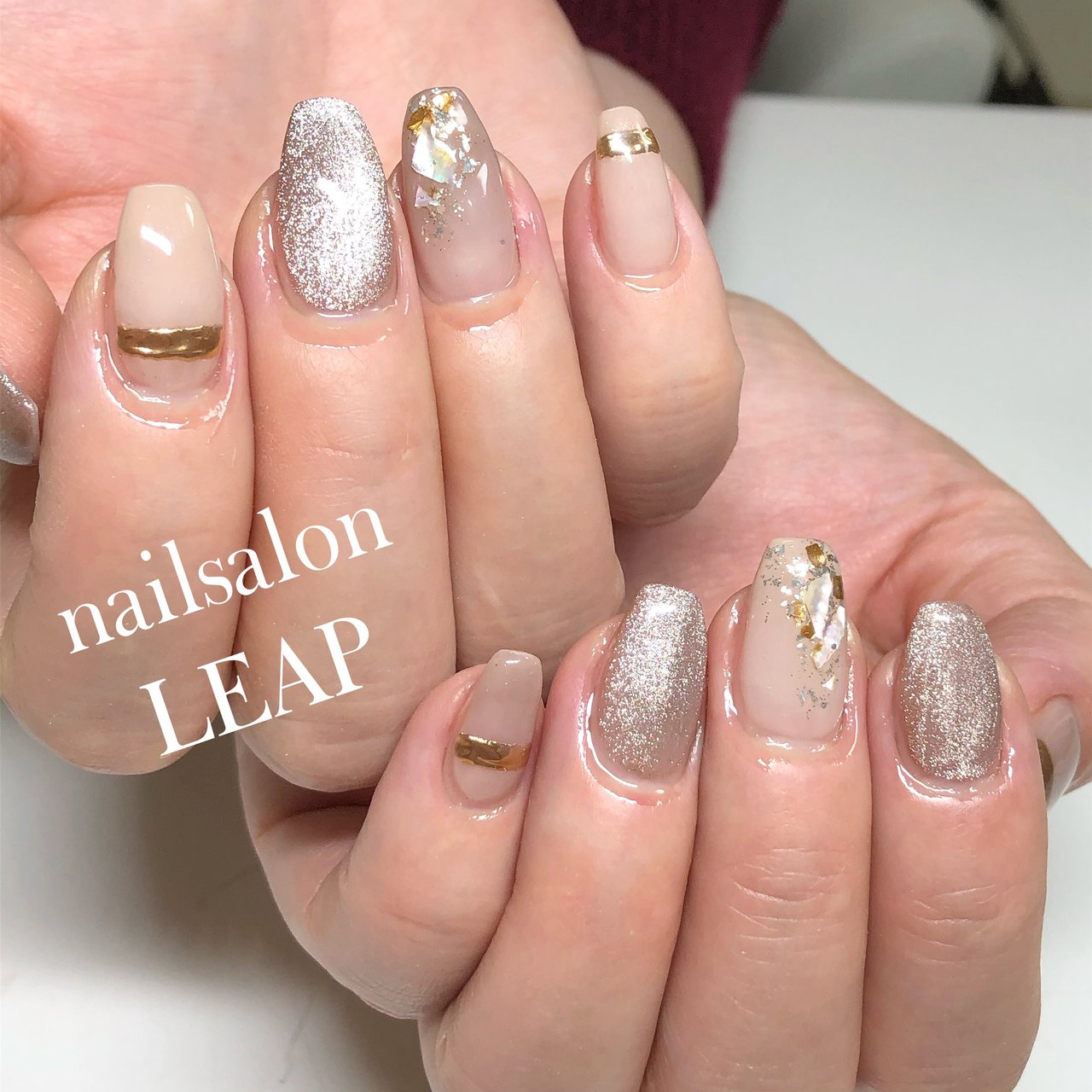 春 秋 冬 ブラウン グレージュ Nailsalon Leapのネイルデザイン No ネイルブック