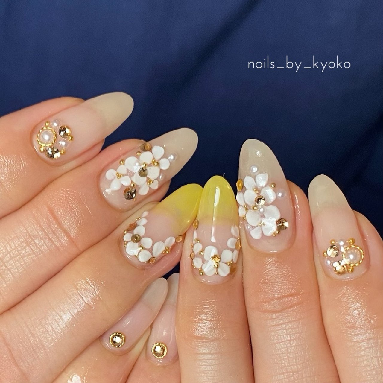 春 オールシーズン デート ハンド フラワー Nails By Kyokoのネイルデザイン No ネイルブック