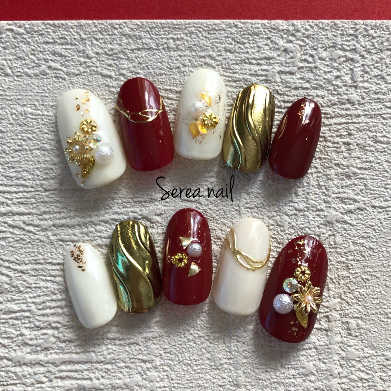 成人式 卒業式 入学式 ブライダル シェル Serea Nailのネイルデザイン No ネイルブック