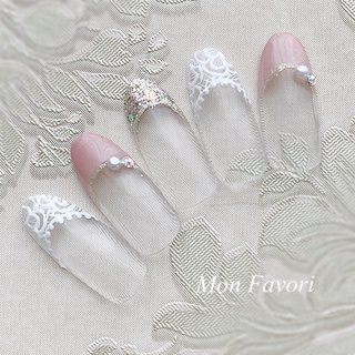 おすすめ順 春 手書きレースのネイルデザイン ネイルブック