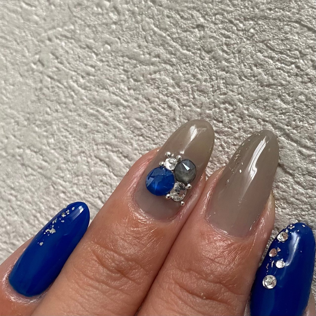春 ブライダル パーティー ネイビー グレー Crystal Nailのネイルデザイン No ネイルブック
