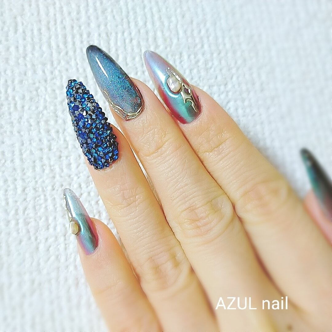 オールシーズン ハンド ワンカラー ニュアンス マグネット Azul Nail 京成小岩のネイルデザイン No ネイルブック