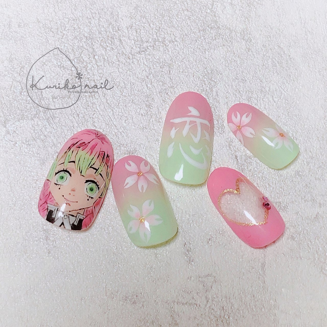 春 オールシーズン ハンド ワンカラー フラワー Kuriko Nailのネイルデザイン No ネイルブック