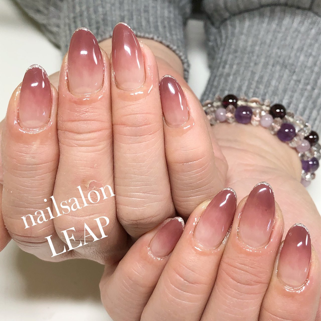 春 冬 オールシーズン ボルドー シルバー Nailsalon Leapのネイルデザイン No ネイルブック