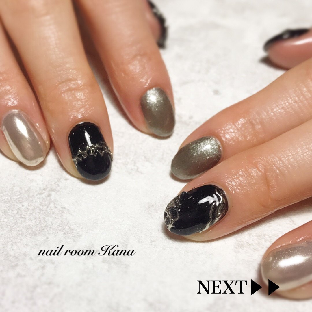 冬 オールシーズン ハンド ワンカラー ミラー Nail Room Kanaのネイルデザイン No ネイルブック