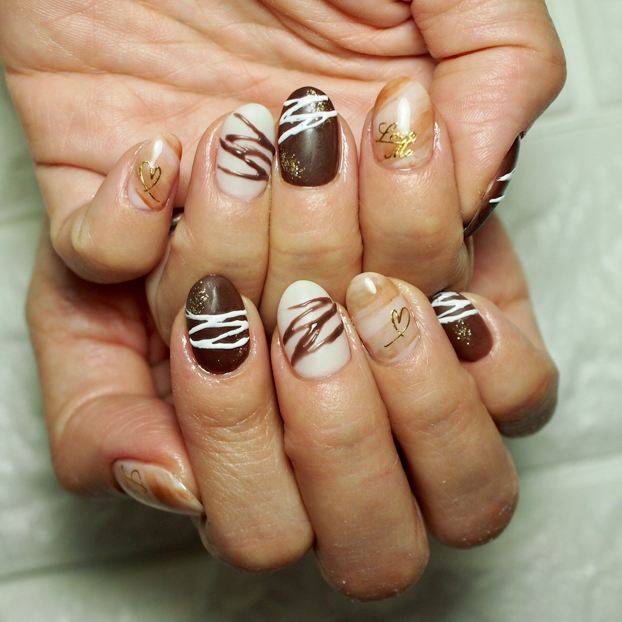 冬 バレンタイン クリスマス オフィス ハンド Akeynailsのネイルデザイン No ネイルブック