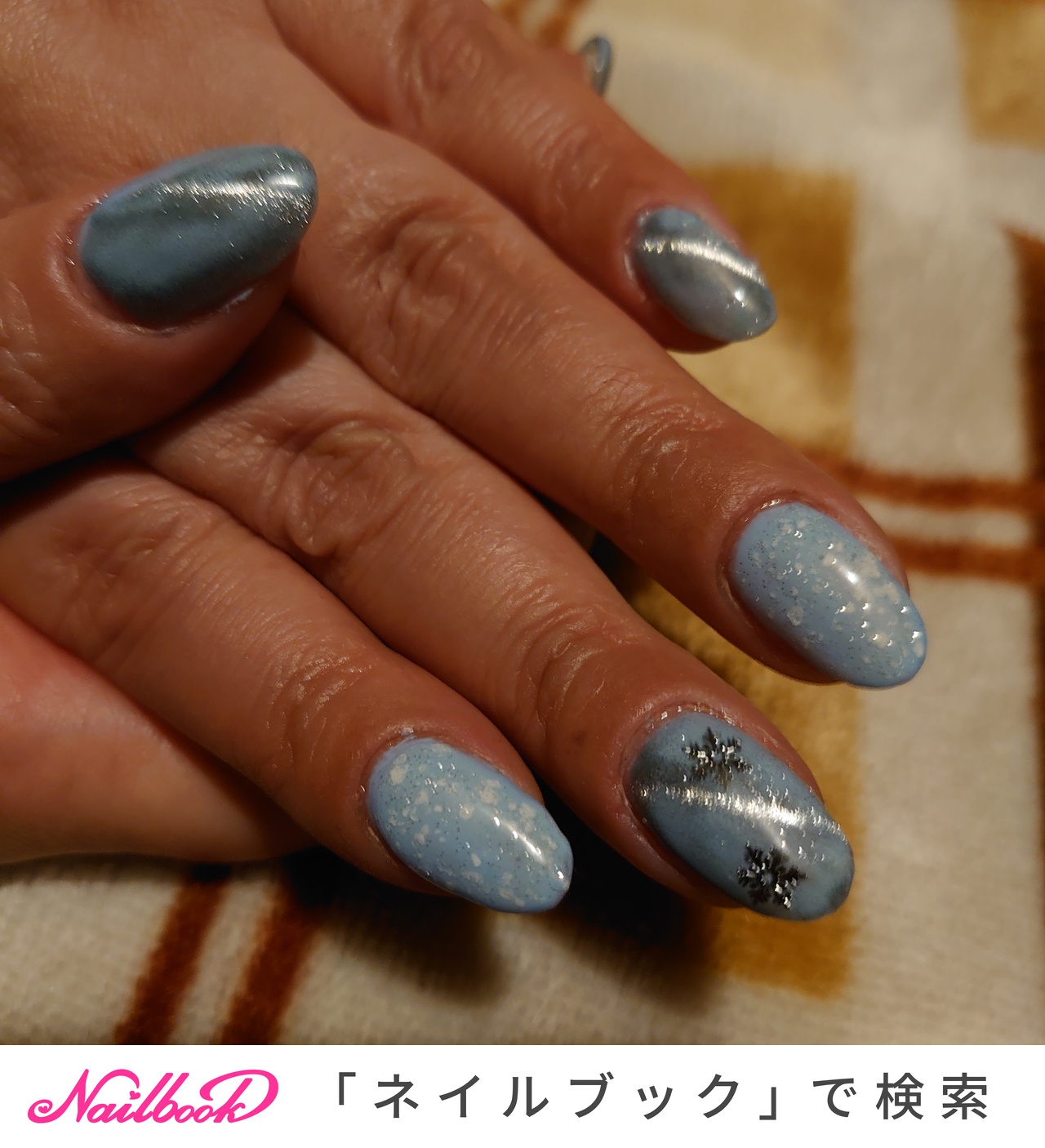 グレー ブルー ネイル 7065 ブルー グレー ネイルデザイン Kipotosaetdu