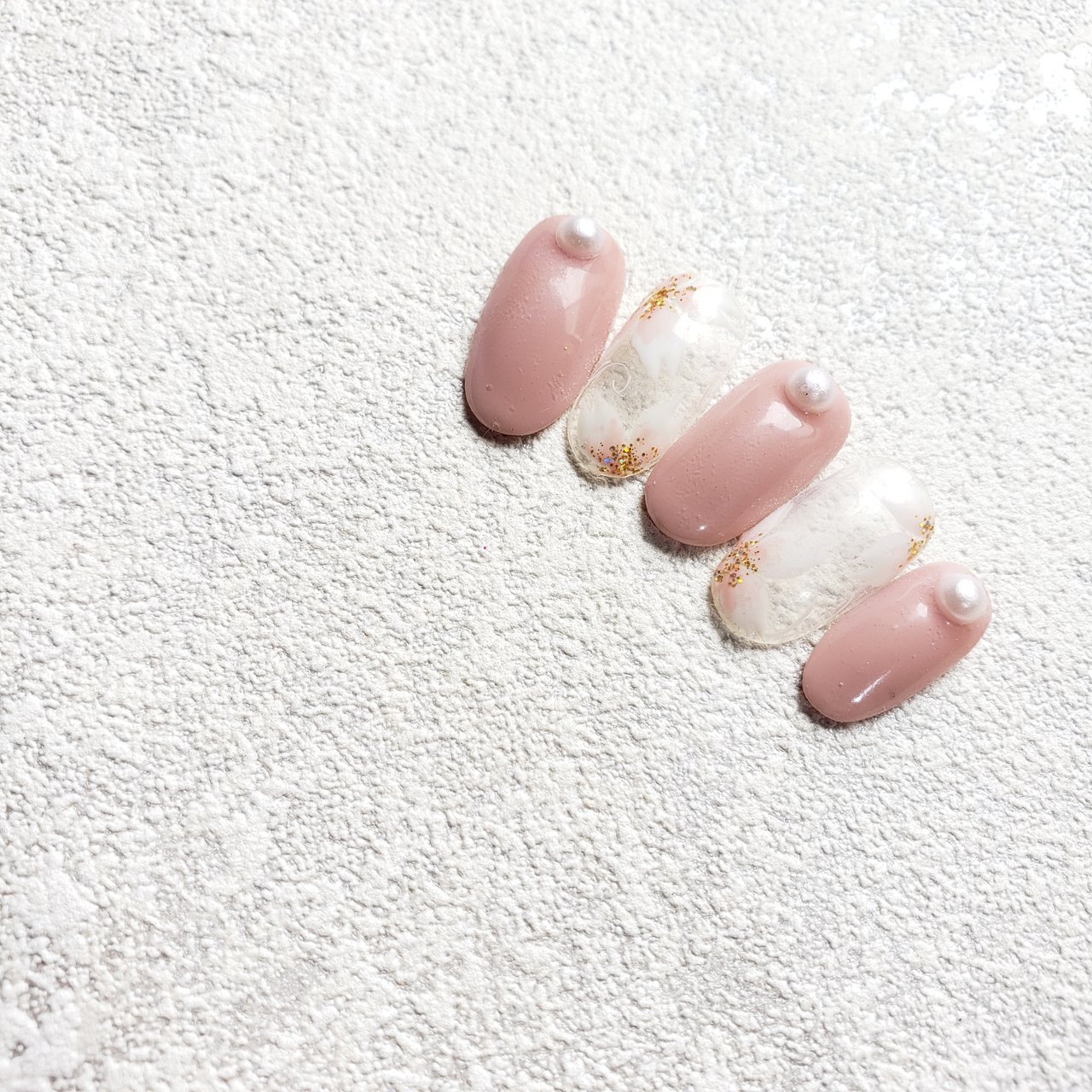 春 ハンド ワンカラー フラワー パール A Styleのネイルデザイン No ネイルブック