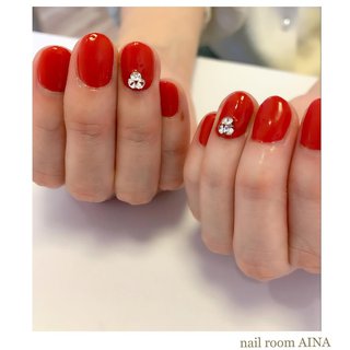 おすすめ順 赤いネイルはテンション上がるのネイルデザイン ネイルブック