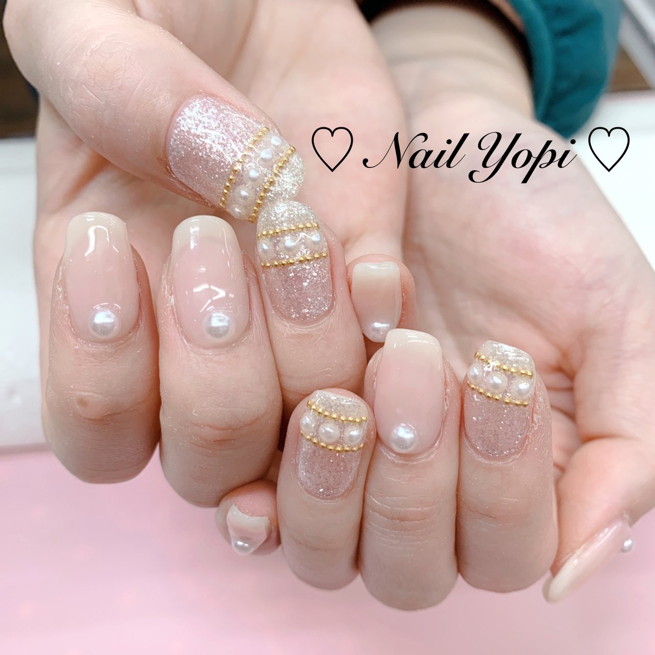 冬 オールシーズン ハンド シンプル パール Nail Yopi のネイルデザイン No ネイルブック