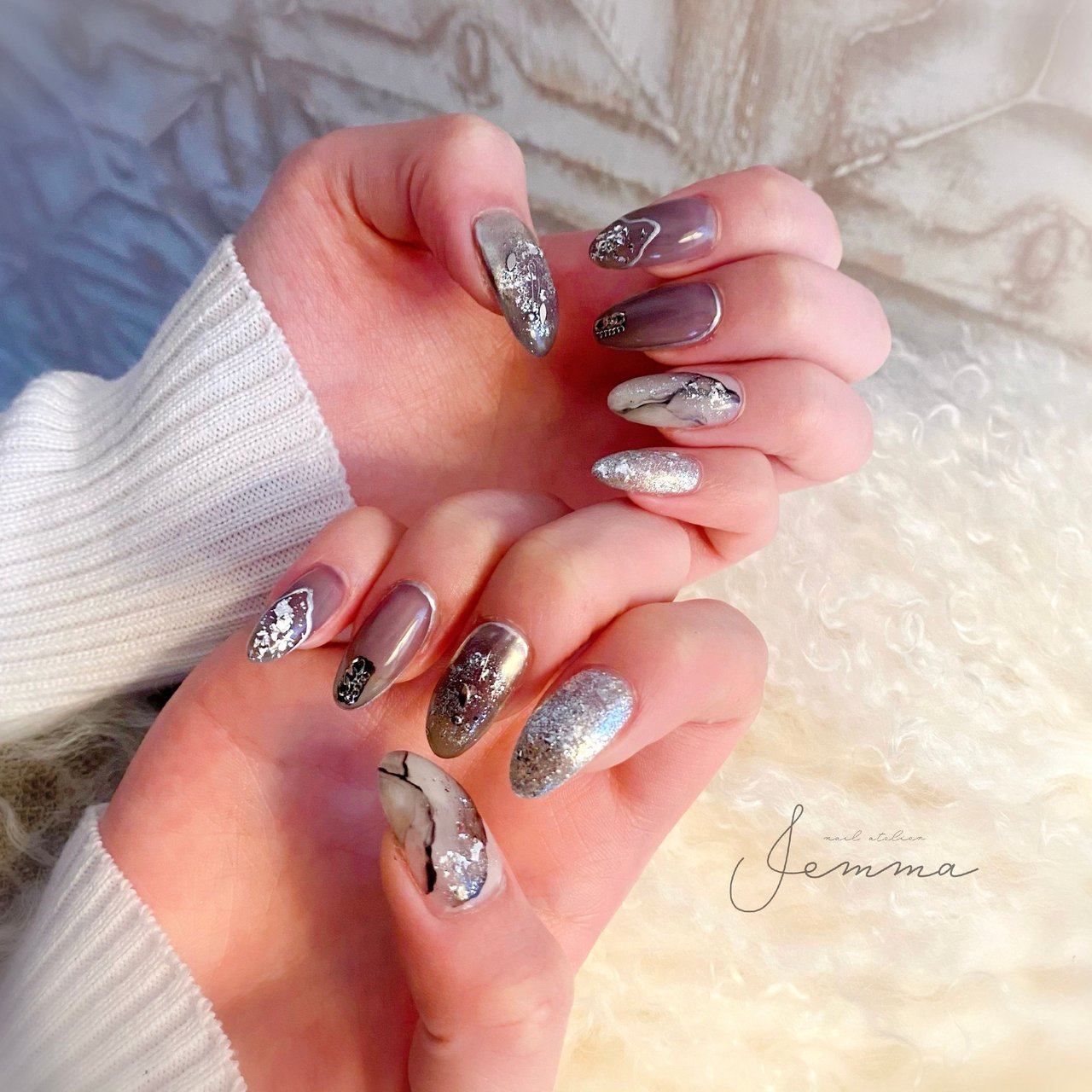 春 冬 オールシーズン ブライダル ハンド Satomiのネイルデザイン No ネイルブック