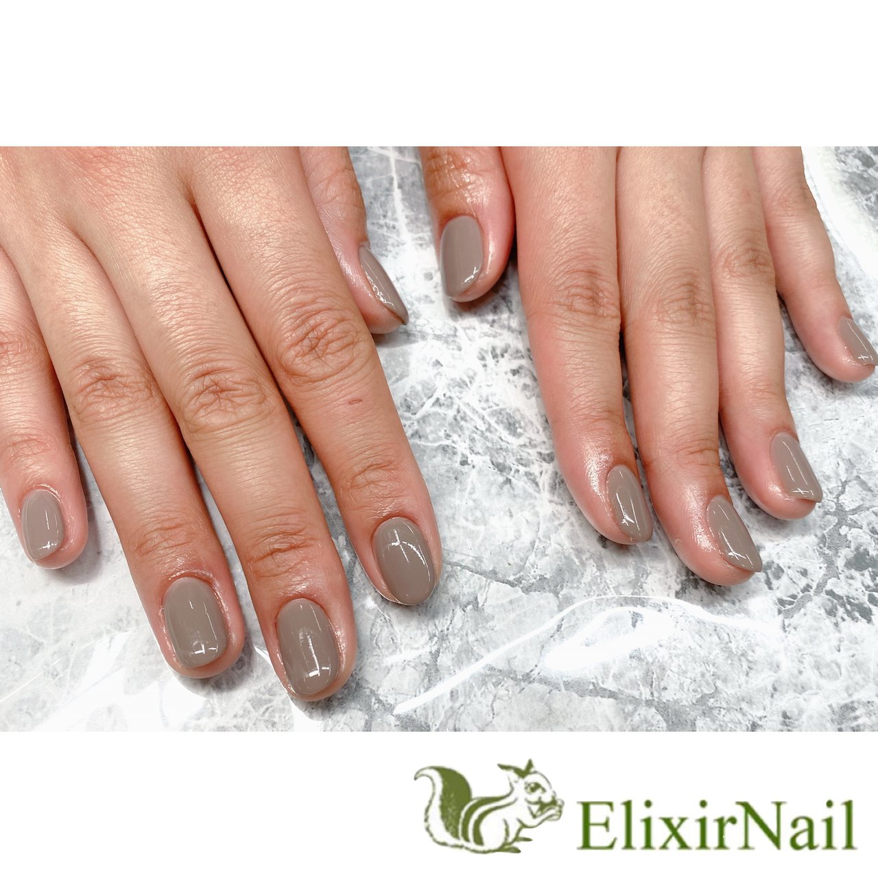 オールシーズン ハンド ワンカラー ミディアム ベージュ エリクサーネイルのネイルデザイン No ネイルブック
