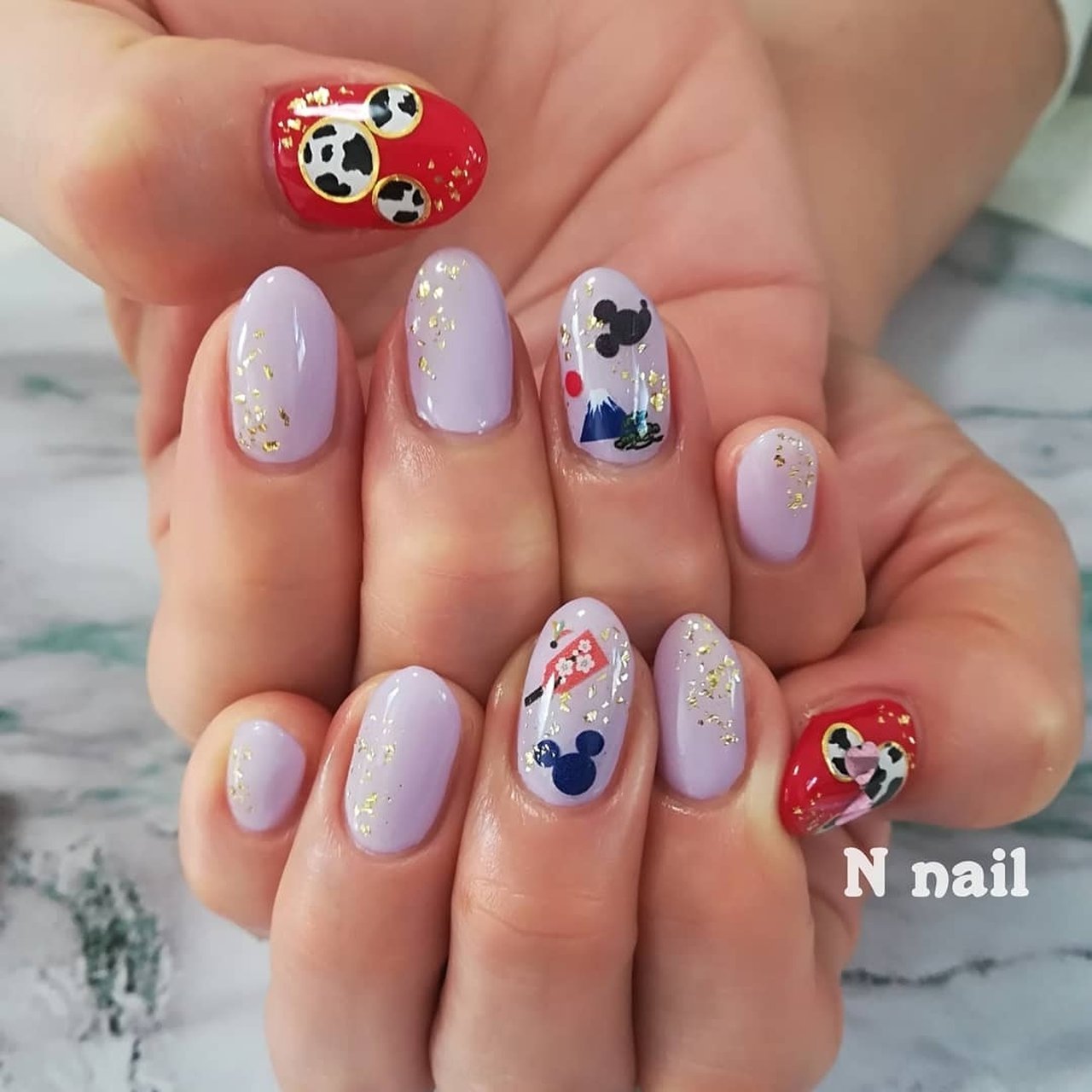 冬 お正月 ハンド ワンカラー アニマル柄 N Nailのネイルデザイン No ネイルブック