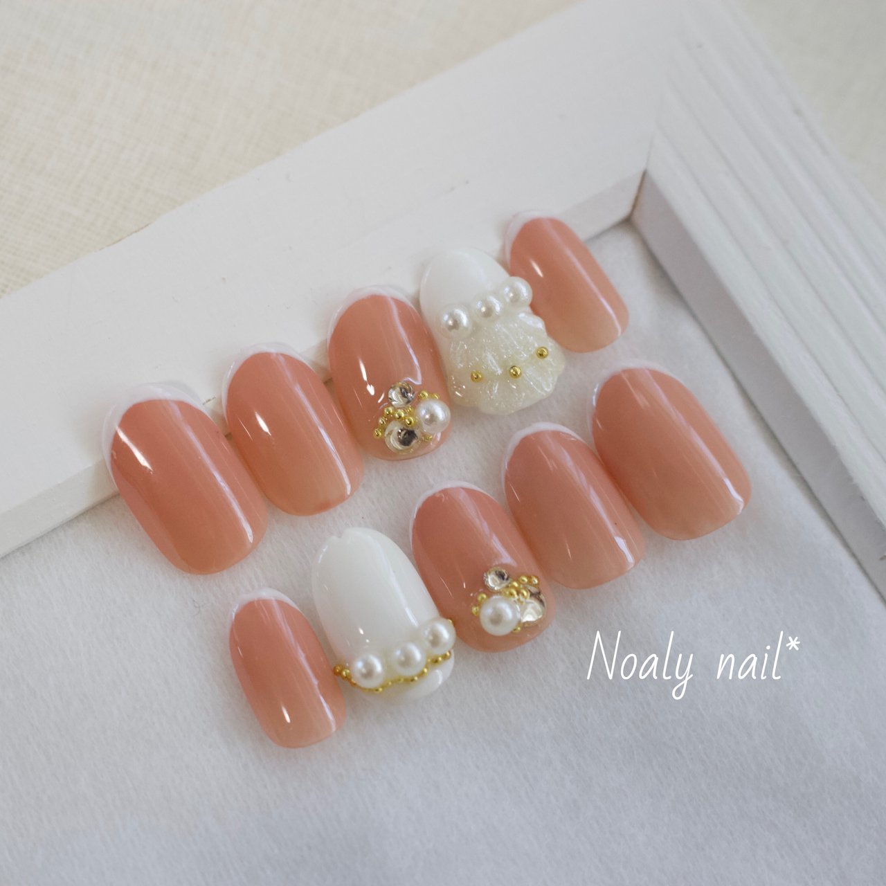 ブライダル シンプル フレンチ ジェルネイル Noaly Nail のネイルデザイン No ネイルブック