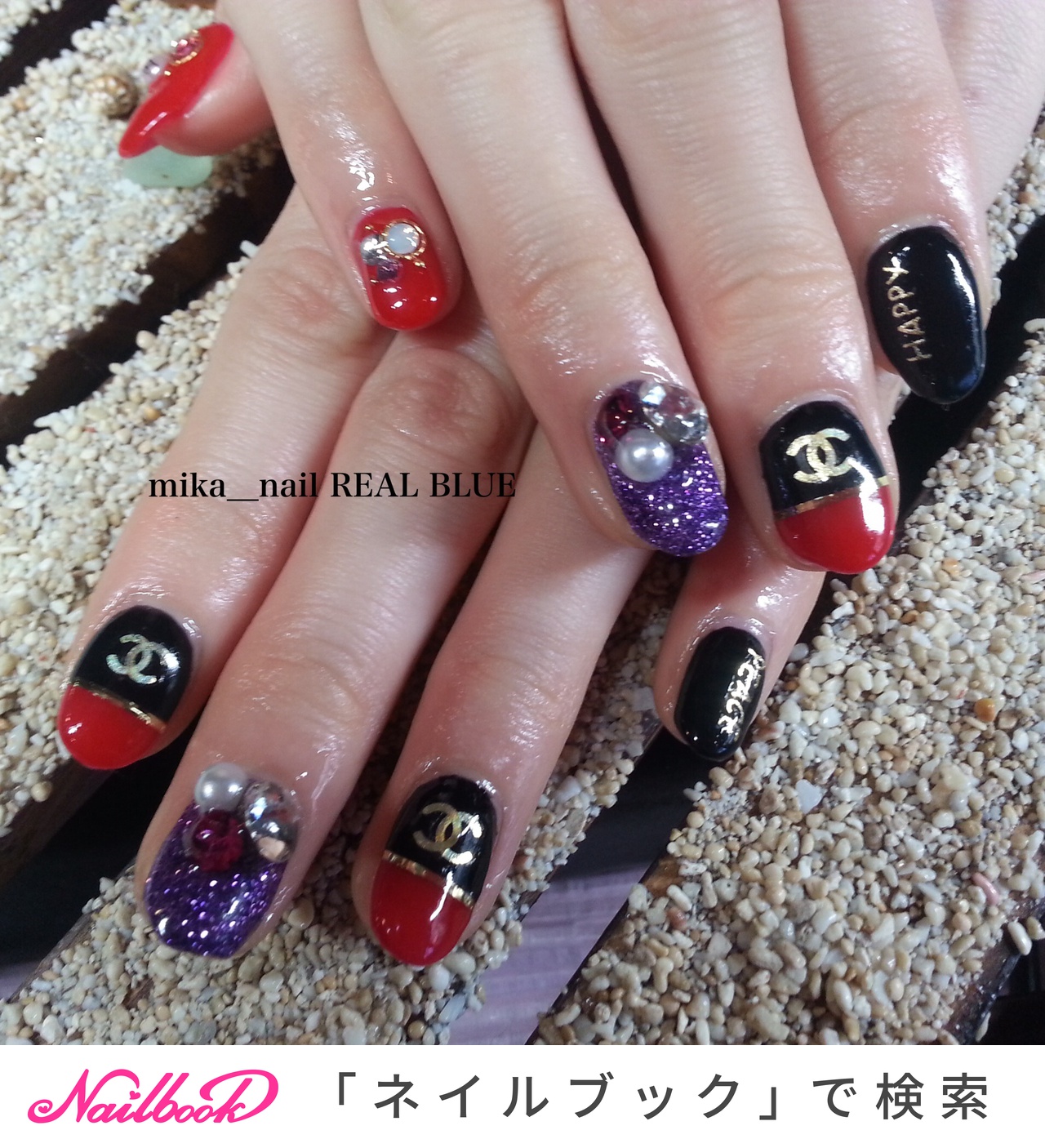 2025年】新着順｜レッド(赤)/#シャネルシールのネイルデザイン｜ネイル
