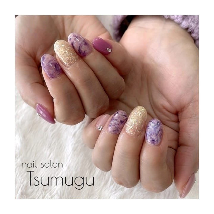 冬 オールシーズン ハンド ワンカラー ニュアンス Nail Salon Tsumugu ネイルサロン ツムグ のネイル デザイン No ネイルブック