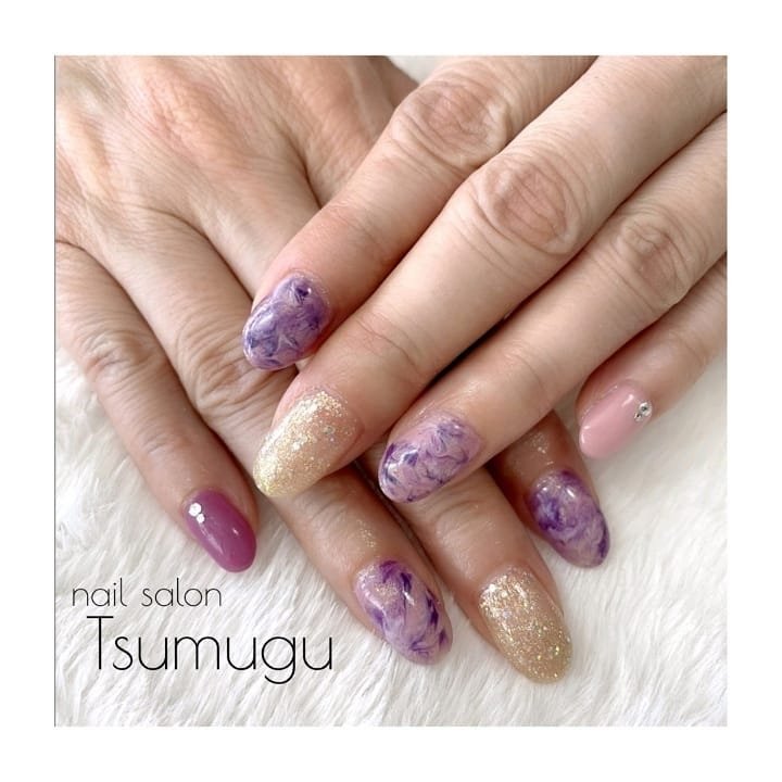 冬 オールシーズン ハンド ワンカラー ニュアンス Nail Salon Tsumugu ネイルサロン ツムグ のネイル デザイン No ネイルブック