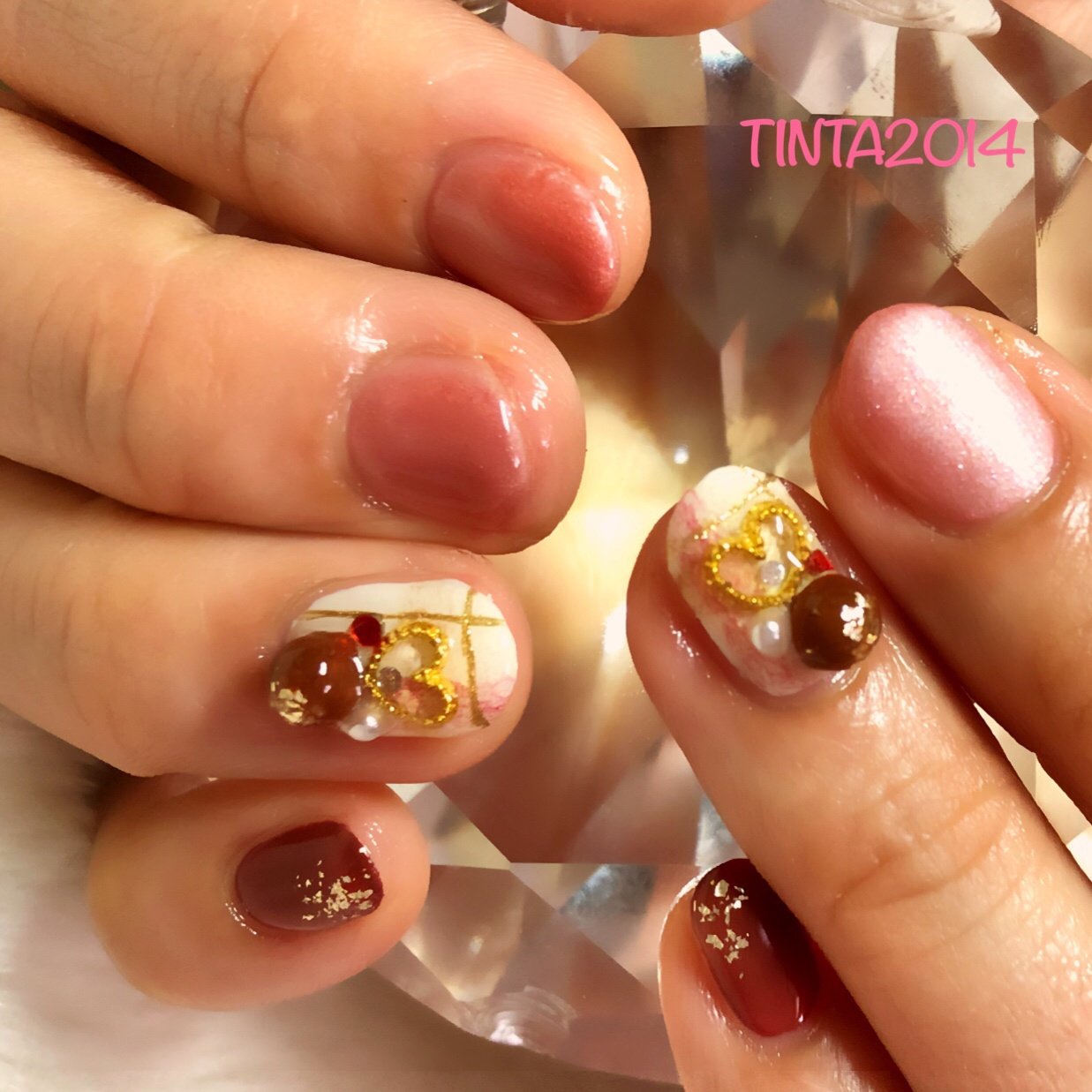 冬 バレンタイン デート 女子会 ハンド Nail Tinta14のネイルデザイン No ネイルブック